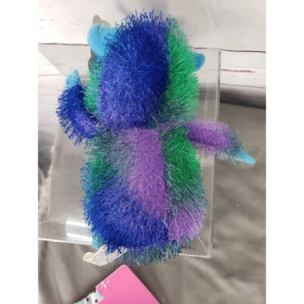2004 fourstar‎ pals plush monkey multicolored furry fur stuffed animal toy